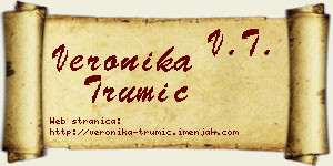 Veronika Trumić vizit kartica